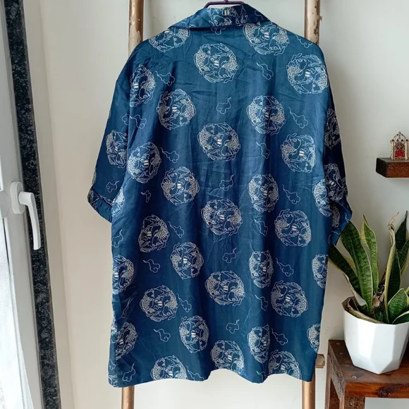Navy Blue QiGong Silk Top - Picture 16 of 16